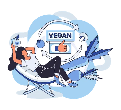 Detox-veganes Essen  Illustration