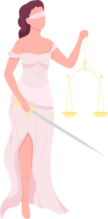 Deusa da justiça  Ilustração