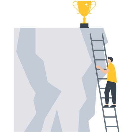 Develop career route or create to achievement way  Illustration
