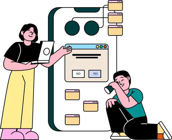 Showcasing A Developer Interacting With A Large Scale User Interface This Illustration Highlights The Scale And Complexity Of Modern Software Environments Illustration