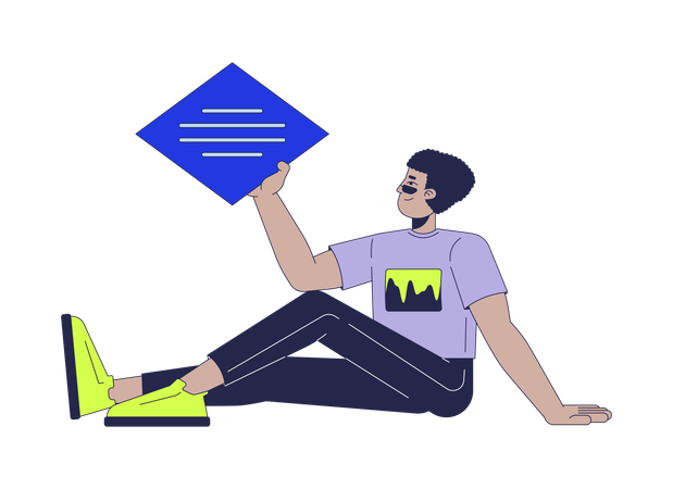 Developer developing new web application  Illustration