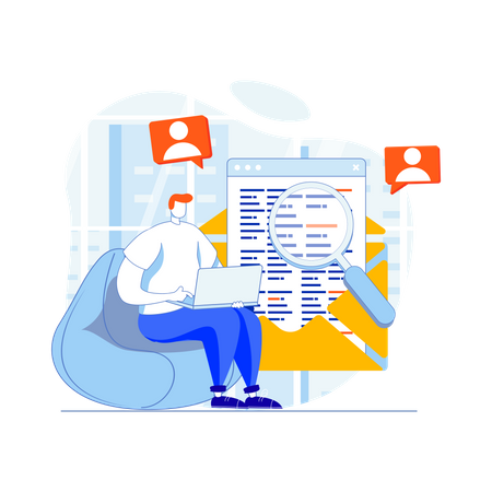 Developer developing website  Illustration