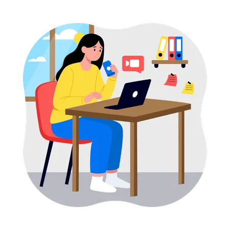 Developer doing App Testing  Illustration