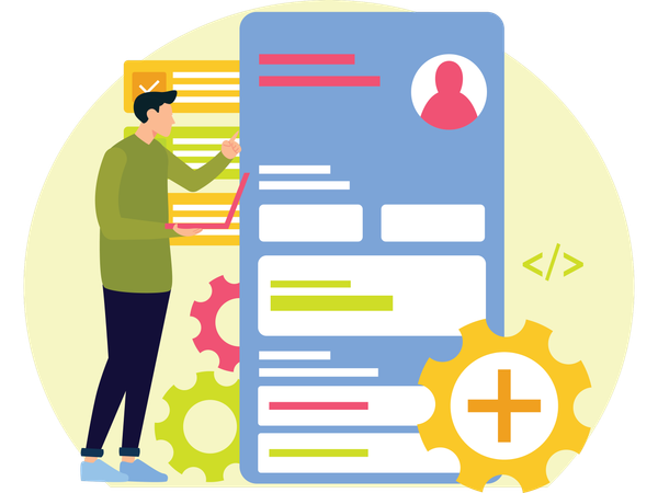 Developer doing Product Testing  Illustration
