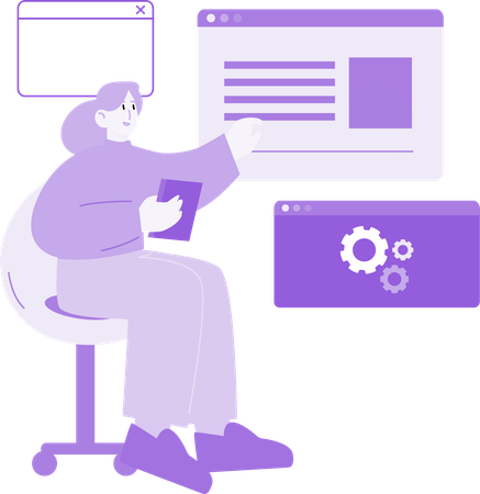 Developer doing Website Development  Illustration