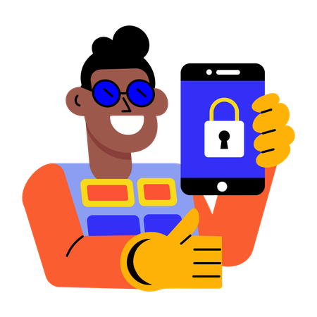 Developer Encrypting online data  Illustration