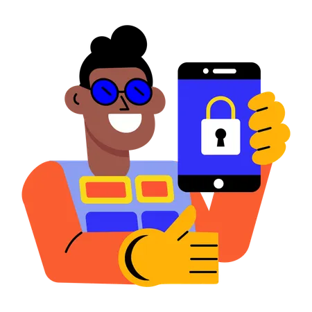 Developer Encrypting online data  Illustration