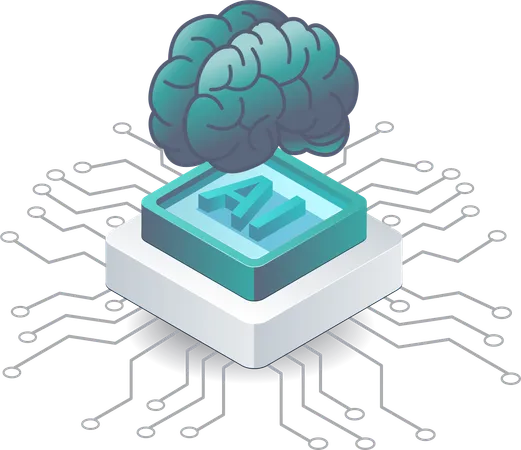 Developer of Artificial Intelligence Networks  Illustration