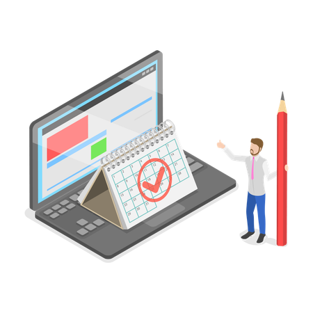 Developer scheduling software  Illustration