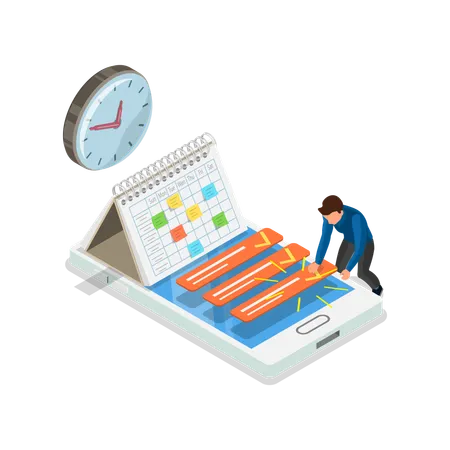 Developer scheduling software  Illustration