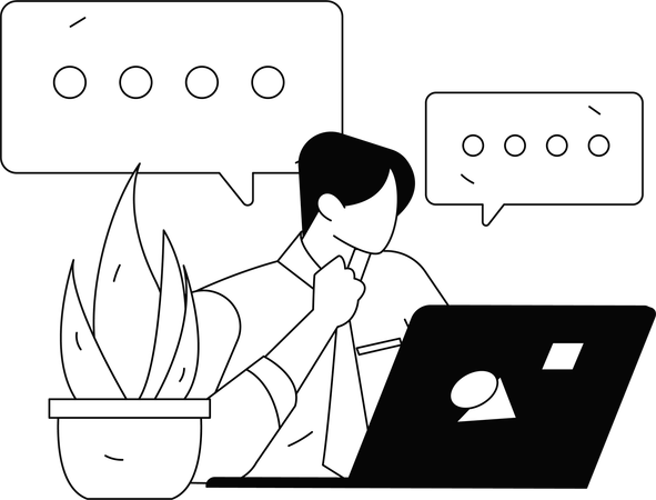 Developer team working on project  Illustration