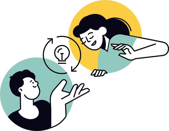 Developer Team Working on Website Idea  Illustration