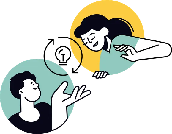 Developer Team Working on Website Idea  Illustration