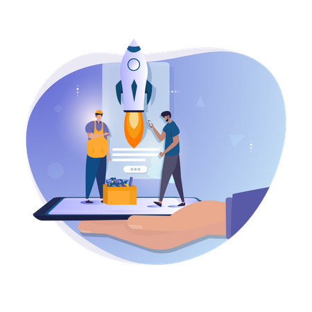 Developer updating system  Illustration