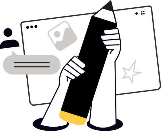 Developer working on web development  Illustration