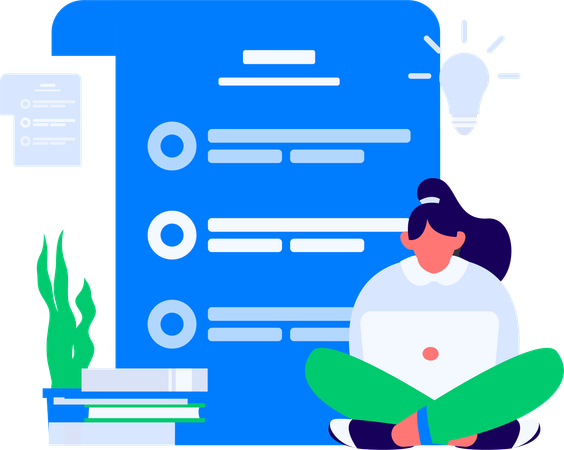 Developer working on web development  Illustration