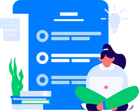 Developer working on web development  Illustration