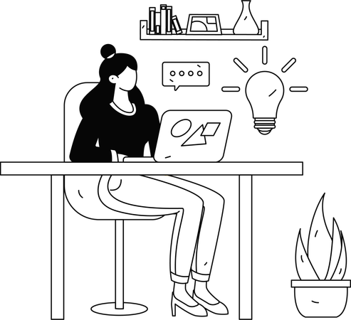 Developer working on web development  Illustration