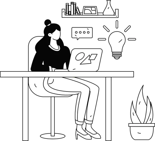 Developer working on web development  Illustration