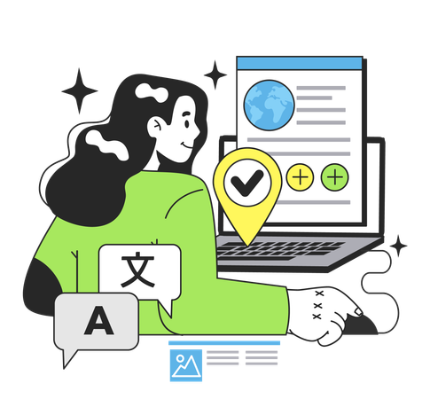 Developer works on software testing  Illustration