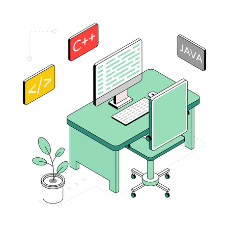 Developer Workspace  Illustration