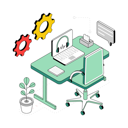 Developer Workspace  Illustration