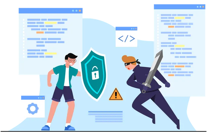 Developing cyber security  Illustration