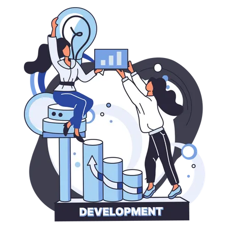 Development growth idea Illustration