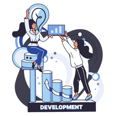 Development growth idea  Illustration