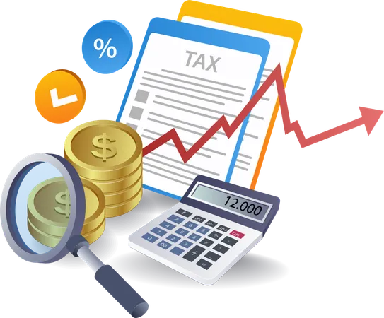 Development of income tax payments  Illustration
