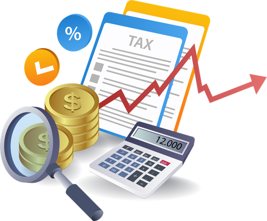 Development of income tax payments  Illustration