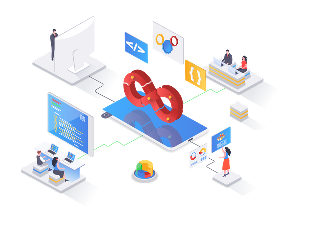 Development operations, administration and monitoring  Illustration