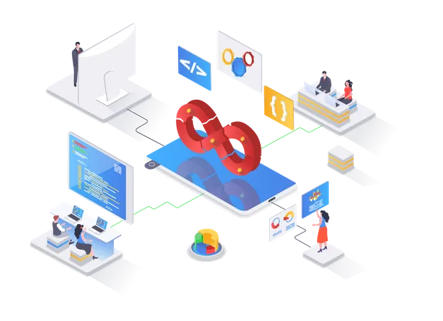 Development operations, administration and monitoring  Illustration