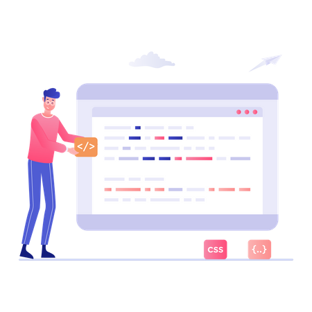 Site Web de codage pour développeurs  Illustration