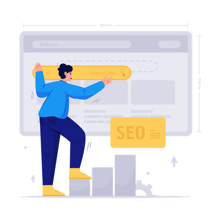 Développeur de mise en page de sites Web  Illustration