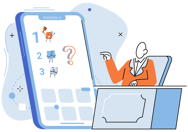 Développeur effectuant des tests d'application  Illustration