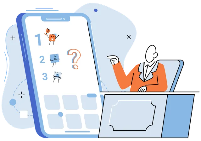 Développeur effectuant des tests d'application  Illustration