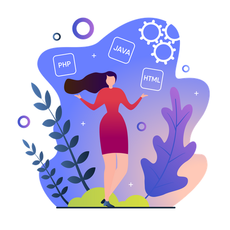 Développeur féminin  Illustration
