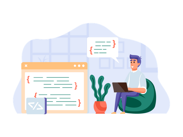 Développeur full-stack  Illustration