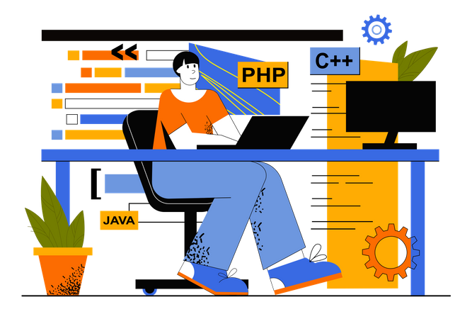 Développeur full-stack  Illustration