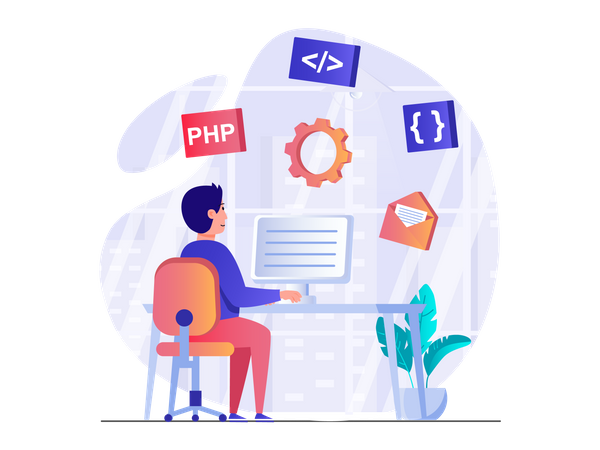 Développeur php full stack  Illustration