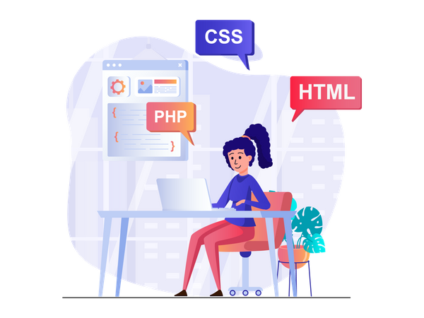 Développeur web full-stack  Illustration