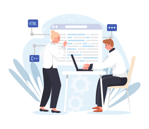 Développeur web full-stack  Illustration