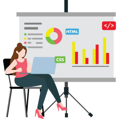 Développeur Web mettant en œuvre des améliorations techniques en matière de référencement  Illustration