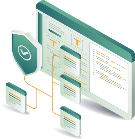 Développeur Web programmeur données technologiques numériques  Illustration