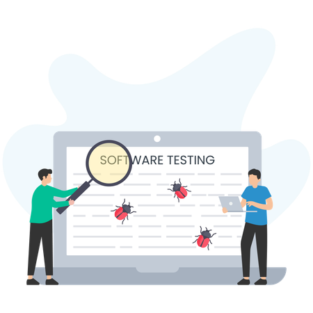 Les développeurs corrigent les bugs dans les logiciels  Illustration