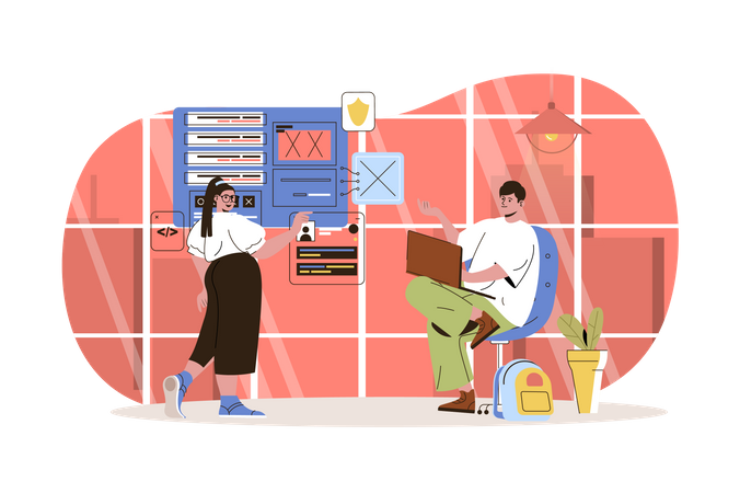 Développeurs full-stack  Illustration
