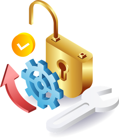 Déverrouillage du cadenas  Illustration