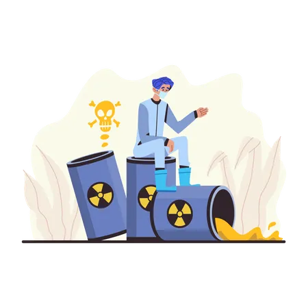 Déversement de déchets nucléaires  Illustration