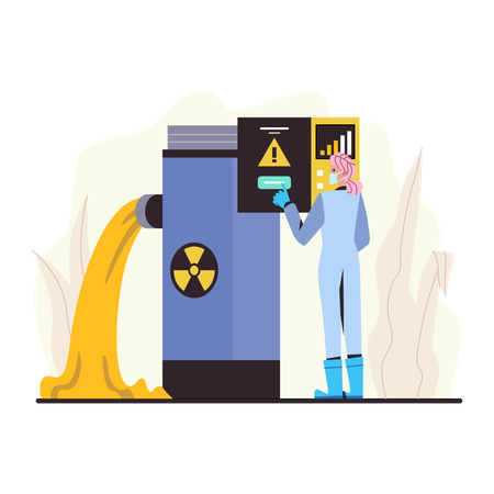 Déversement de déchets nucléaires  Illustration